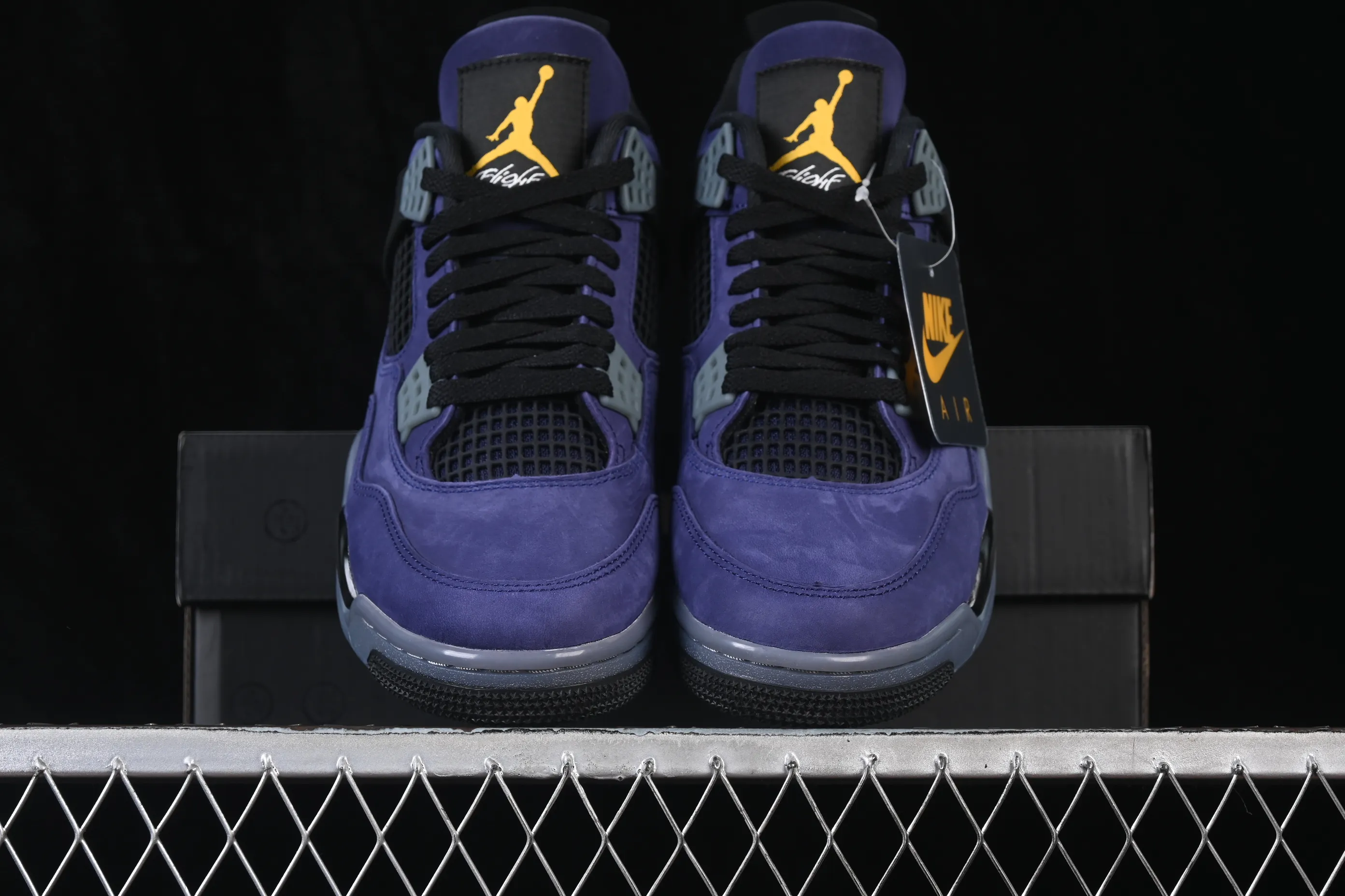 All categories Air Jordan Jordan series basketball shoes Air Jordan 4 LJR version Air Jordan 4 Retro "Lakers" AJ4 Joe 4 Lakers Purple Gold FV5029-500